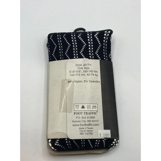 FOOT TRAFFIC Women's Black Cutout Stretch Pull-On Knee High Socks SZ OS