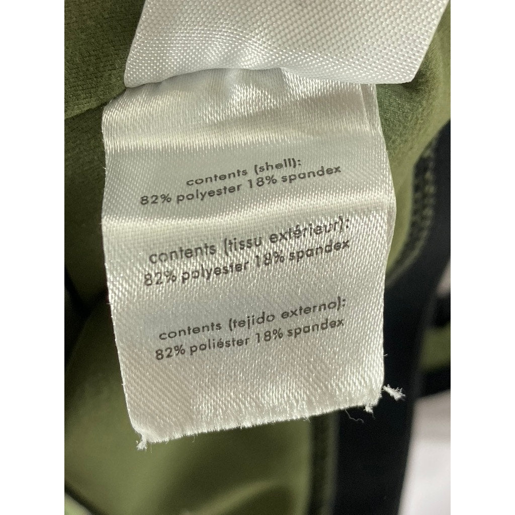 WEWOREWHAT Women’s Olive Green Scoop-Neck Silhouette Sports Bra SZ S