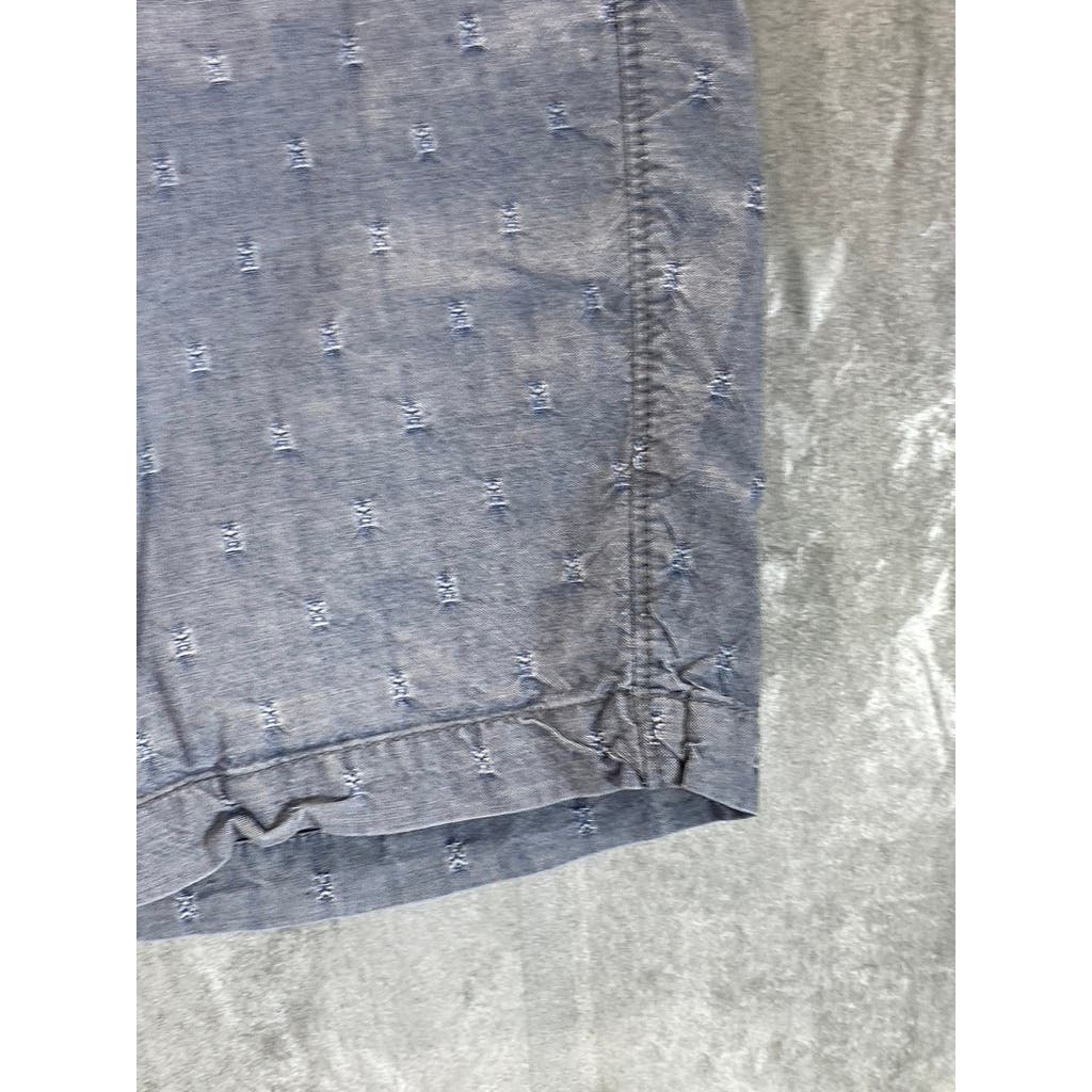 GOODFELLOW & CO Men's Blue Printed Slim-Fit Flat Front Linden Chino Shorts SZ 32