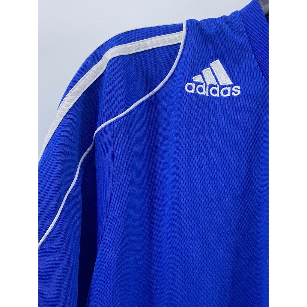 ADIDAS Women's Blue Crewneck Crossfire Short Sleeve Sportswear T-Shirt SZ M