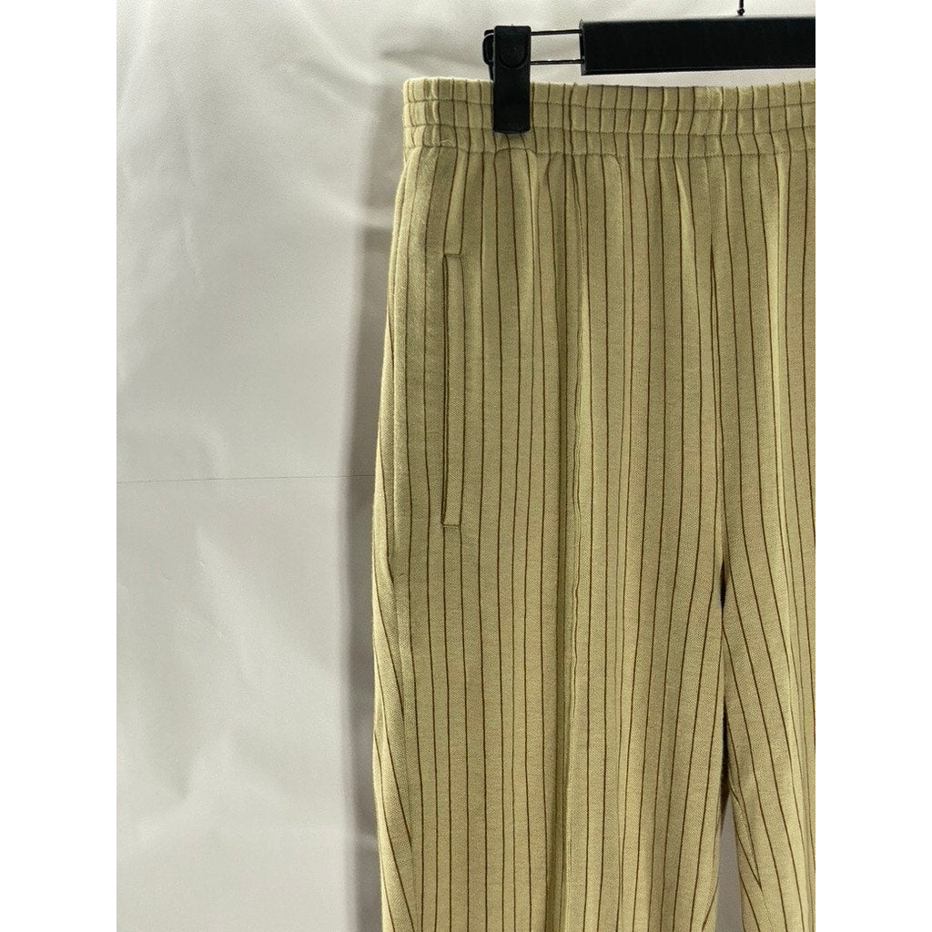 RAG & BONE Women's Beige Pinstripe Straight-Leg Elasticized Waist Pant SZ S