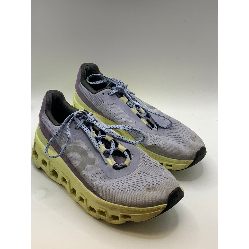ON Women's Purple-Green Mesh Cloudmonster Sneakers SZ 8