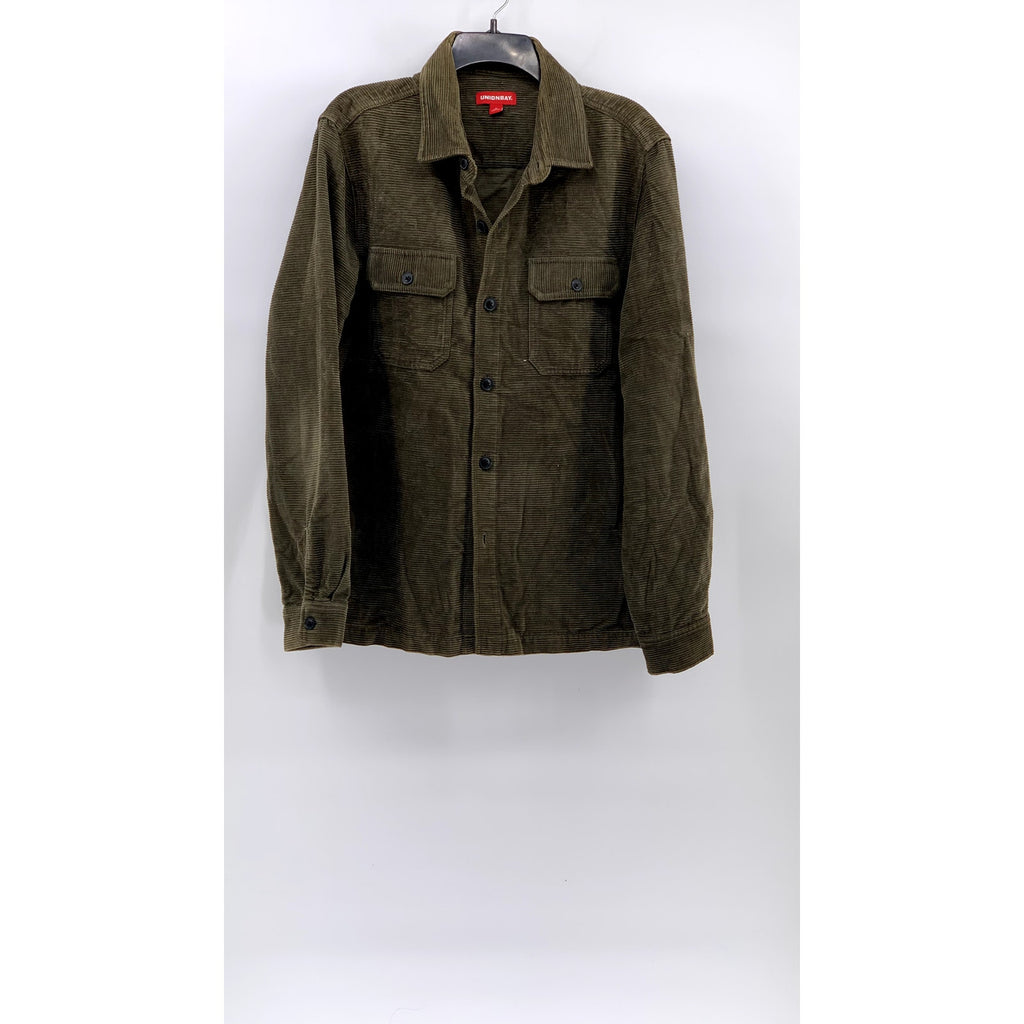 UNION BAY Men's Hunter Green Button Front Corduroy Cotton Shacket SZ M