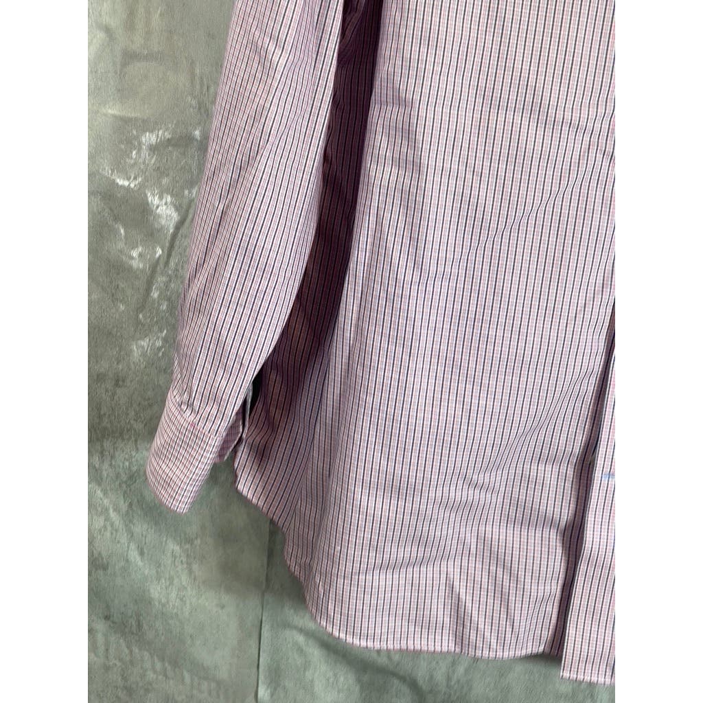 BANANA REPUBLIC Men's Red Mini Check Non-Iron Slim-Fit Button-Up Shirt SZ XL