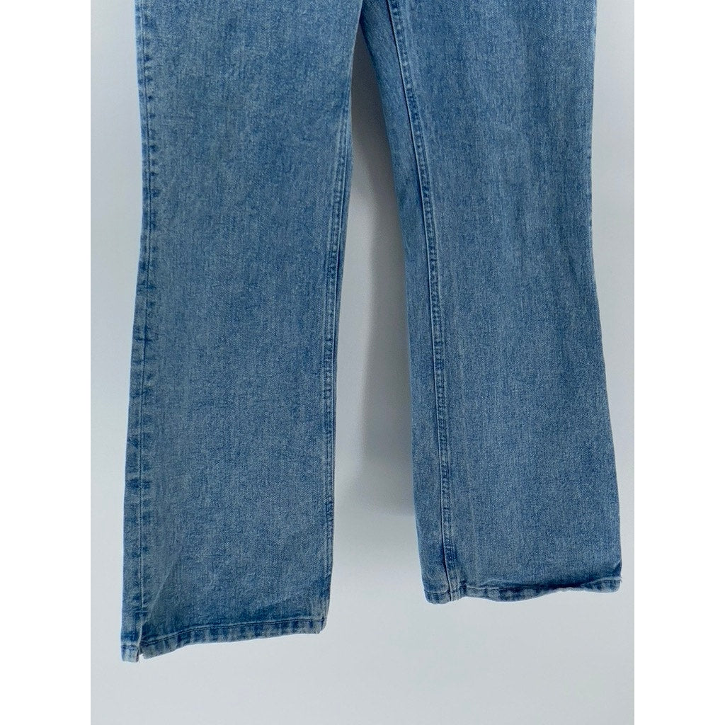 EMSIG Women's Medium Wash Blue Denim Straight-Leg Regular-Fit Jeans SZ M