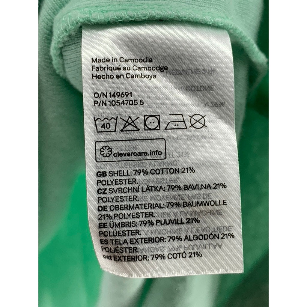 H&M Men's Mint Green Relaxed-Fit Polo Shirt SZ L