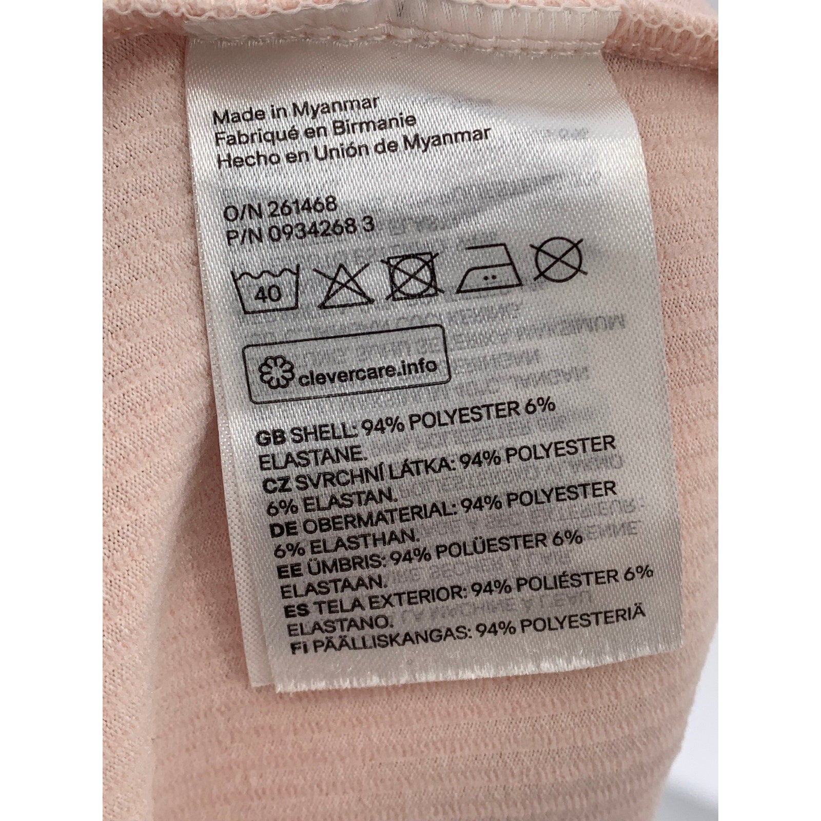 DIVIDED By H&M Women's Light Pink Ribbed Straight-Neck Cropped Tank Top SZ S
