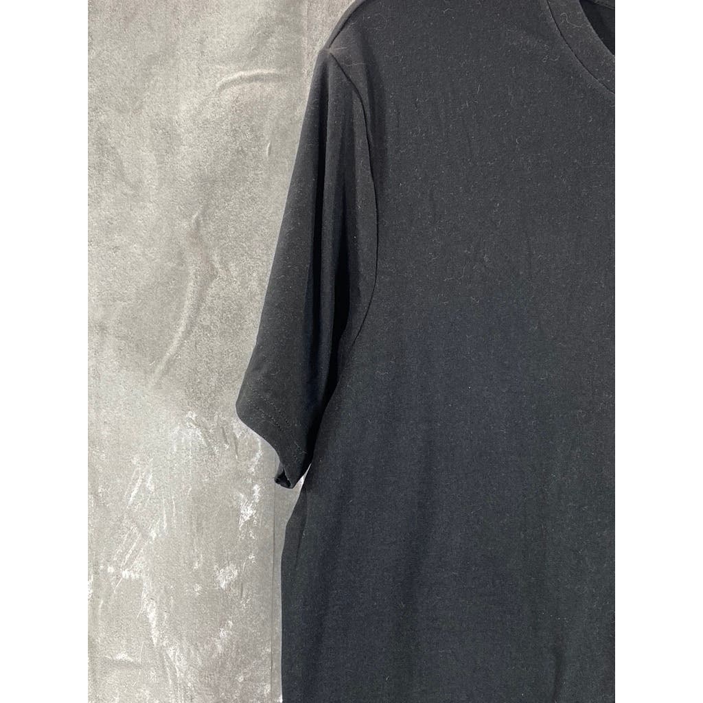 EDDIE BAUER Men's Black Solid Basic Crewneck Short Sleeve T-Shirt SZ L