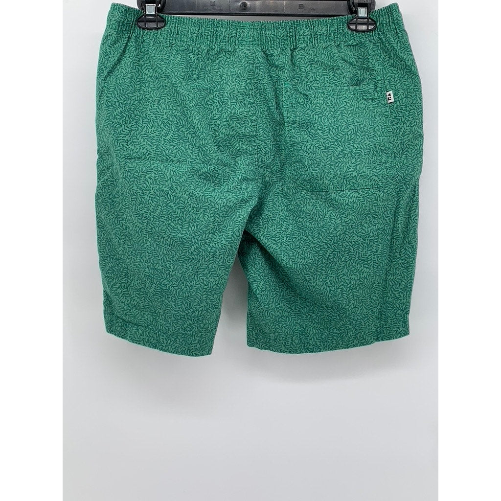 FREE ASSEMBLY Men's Green Utility Pattern E-Waist Utility Shorts SZ M