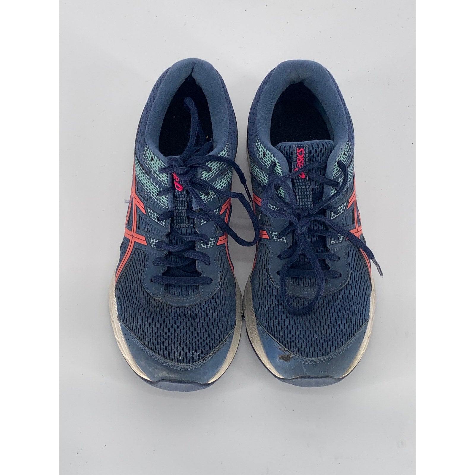 ASICS Women's Blue Mesh Gel-Contend 6 Lace-Up Running Sneakers SZ 9.5