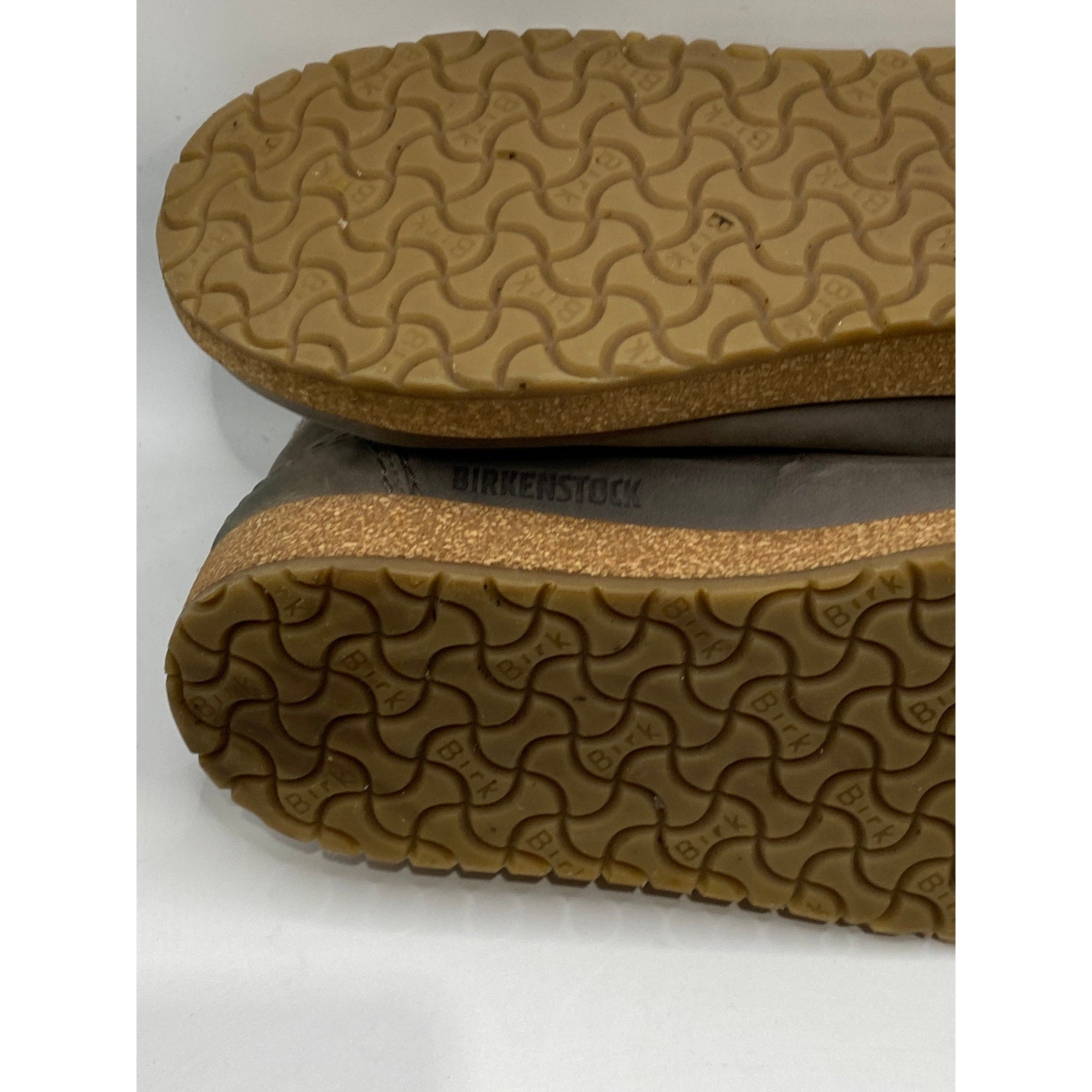 BIRKENSTOCK Women's Taupe Nubuck Leather Lace-Up Cork Honnef Sneakers SZ 7