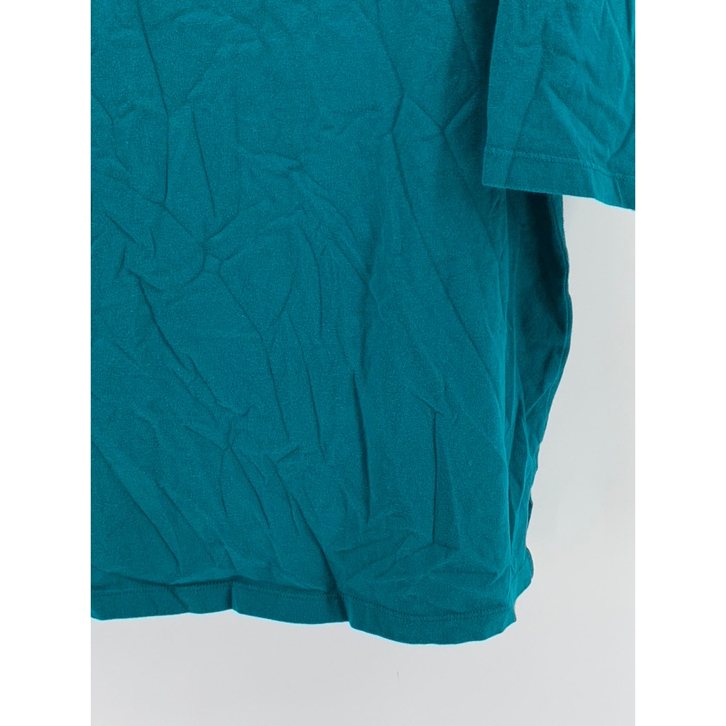 WOMEN WITHIN Women's Plus Blue Scoop-Neck 3/4 Sleeve Top SZ L