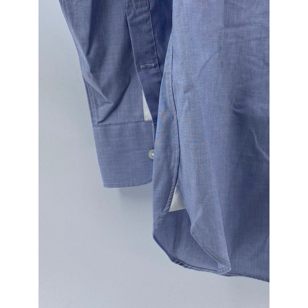 J.CREW Men's Blue Cotton Ludlow Slim-Fit Button-Up Long Sleeve Shirt SZ 15/32