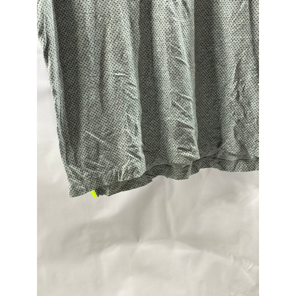 ARMANI EXCHANGE Men's Gray Micro Logo Short Sleeve Polo Shirt SZ L
