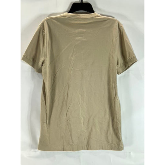 ABERCROMBIE & FITCH Men's Beige Soft A&F Short Sleeve Henley Shirt SZ M