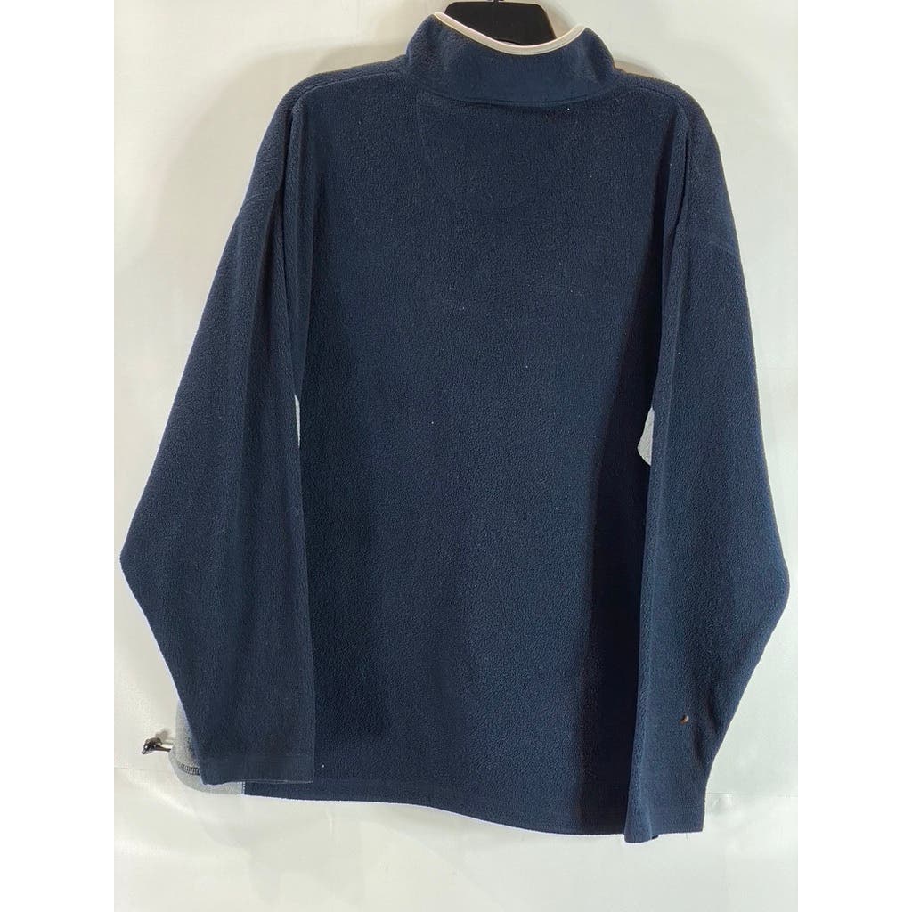 PERRY ELLIS AMERICA Men's Navy/Grey Vintage Quarter-Zip Active Sweater SZ M