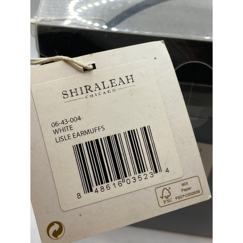SHIRALEAH Women's White Faux-Fur Lisle Winterwear Earmuffs SZ OS