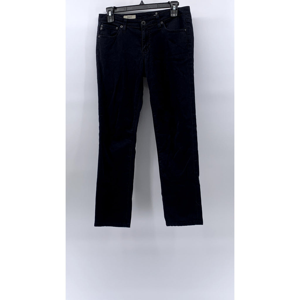 AG ADRIANO GOLDSCHMIED Women's Black Denim The Stilt Cigarette Leg Jeans SZ 28