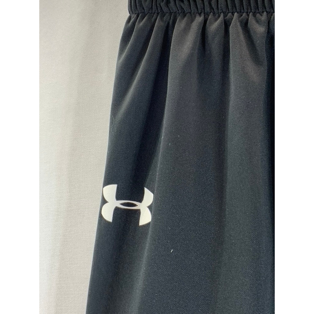 UNDER ARMOUR Youth Black/White Reversible Pull-On Shorts SZ Y/L