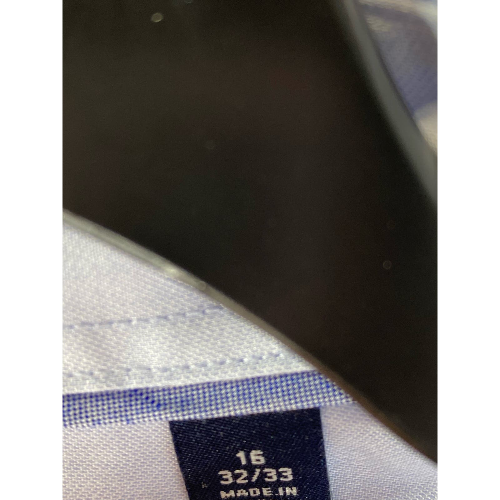 TOMMY HILFIGER Men's Light Blue TH Flex Supima Regular-Fit Stretch Shirt SZ 16