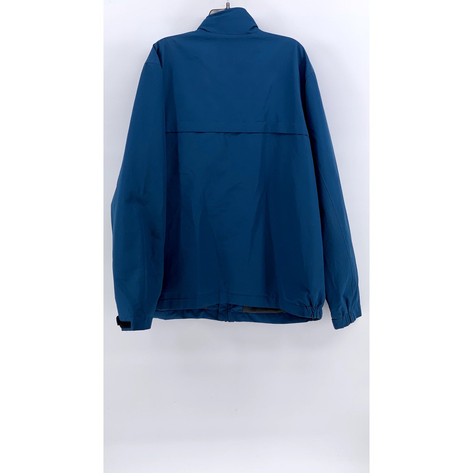 EDDIE BAUER Men's Tall Blue-Gray Fleece Lined Stand Collar Zip-Up Jacket SZ TXL