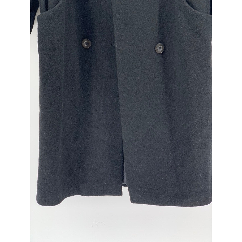 DONNYBROOK Women's Petite Black Wool Double Breast Coat SZ 12P
