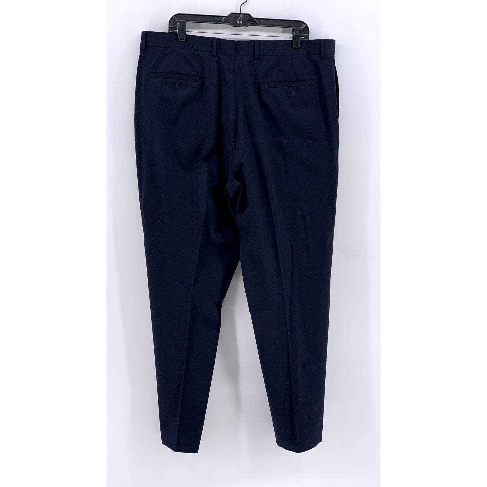 PRONTO UOMO Men's Black Solid Straight Leg Wool Pants SZ 40