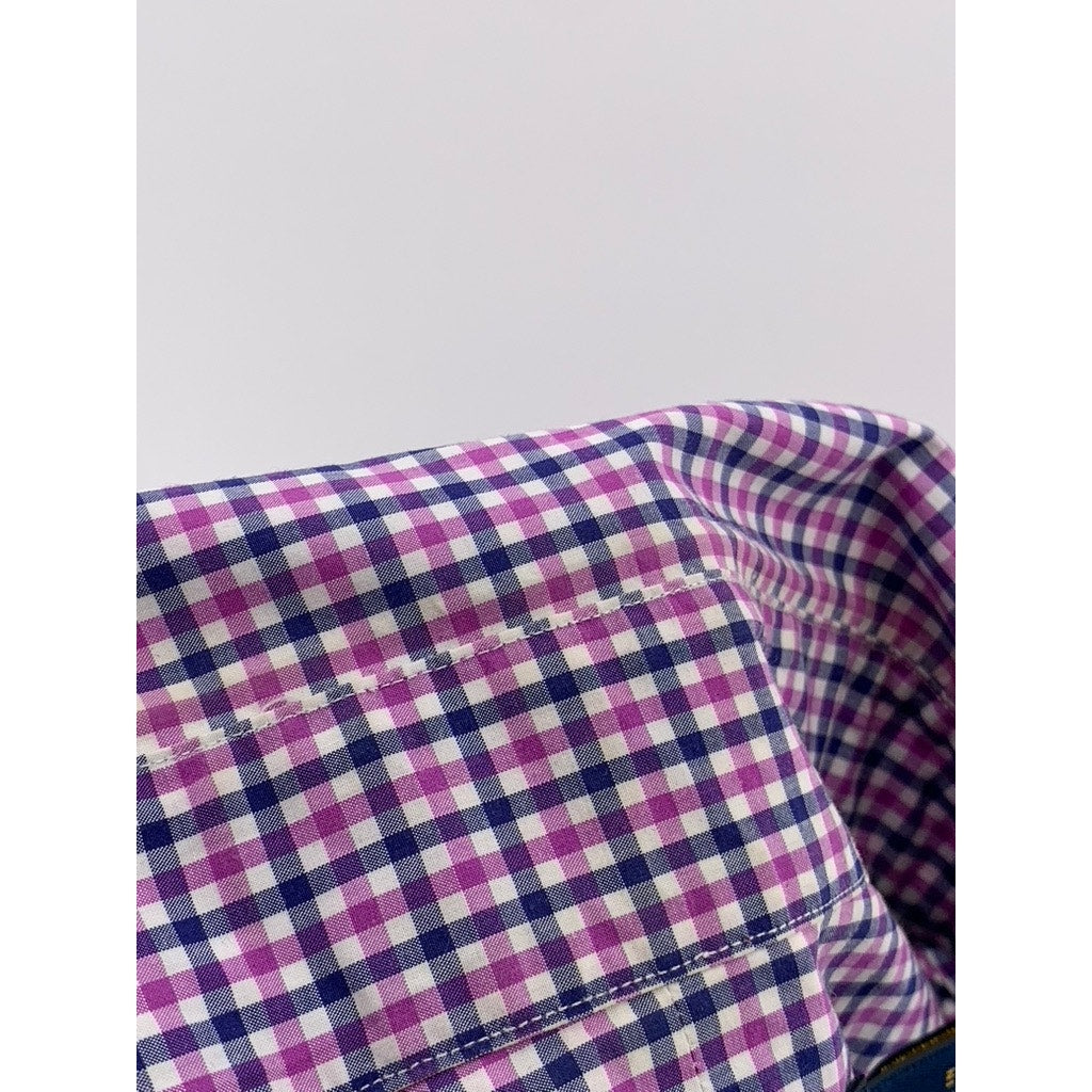 POLO RALPH LAUREN Men's Pink-Navy Gingham Button-Up Long Sleeve Shirt SZ 2XL