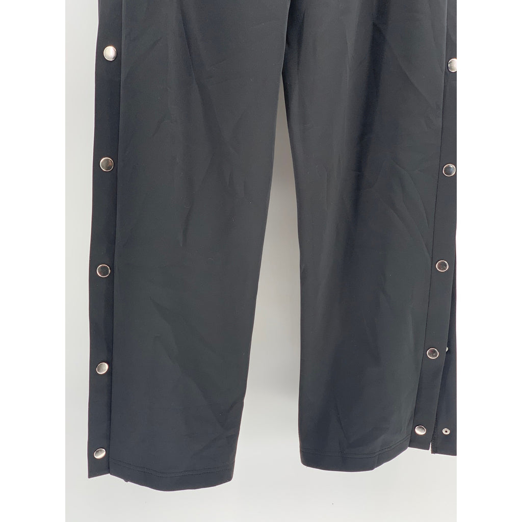 PH Women's Black-Multi Fearlessly Logo Snap-Button Pull-On Track Pants SZ M