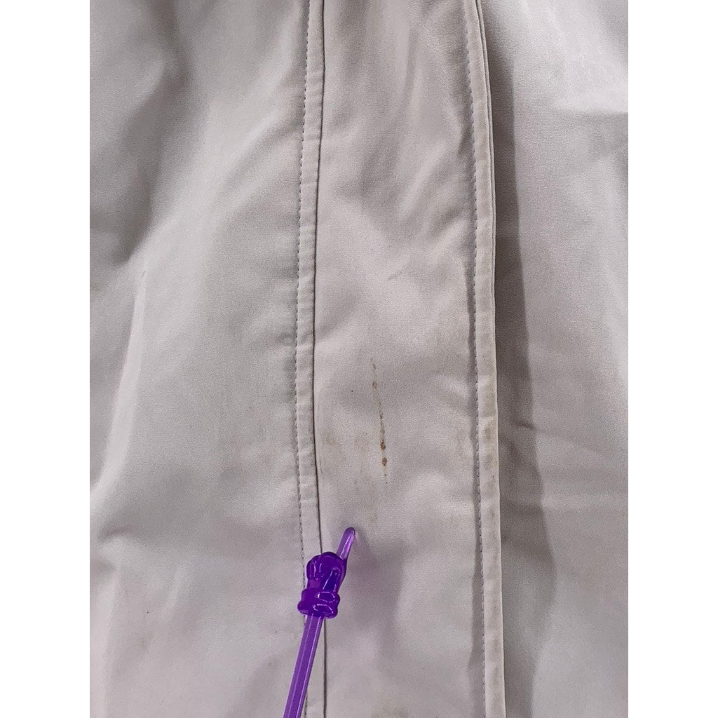 HFX Women's Beige Zip-Up Weather Resistant Polyester Jacket SZ S