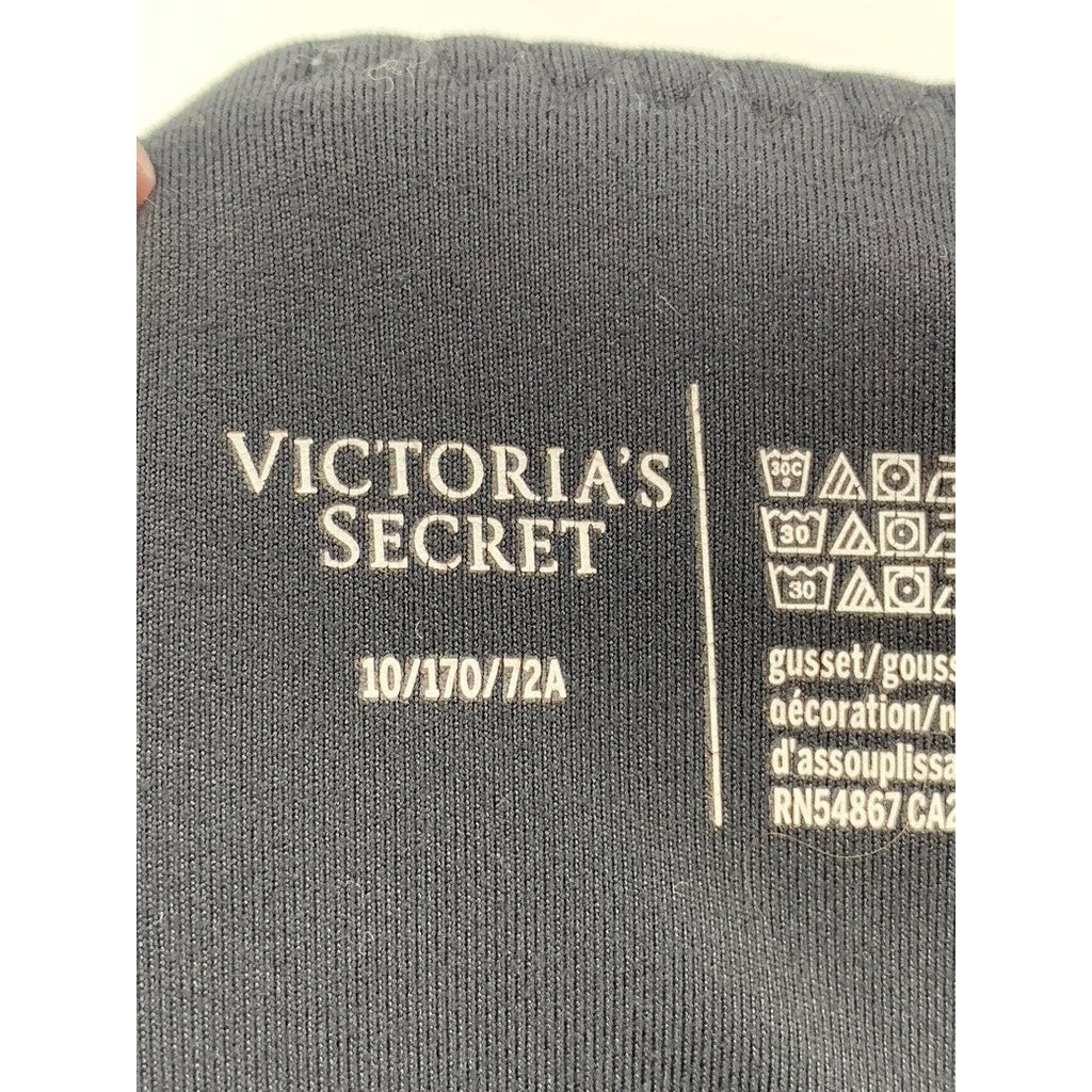 VICTORIA'S SECRET Women's Black Solid High-Rise Leggings SZ 10