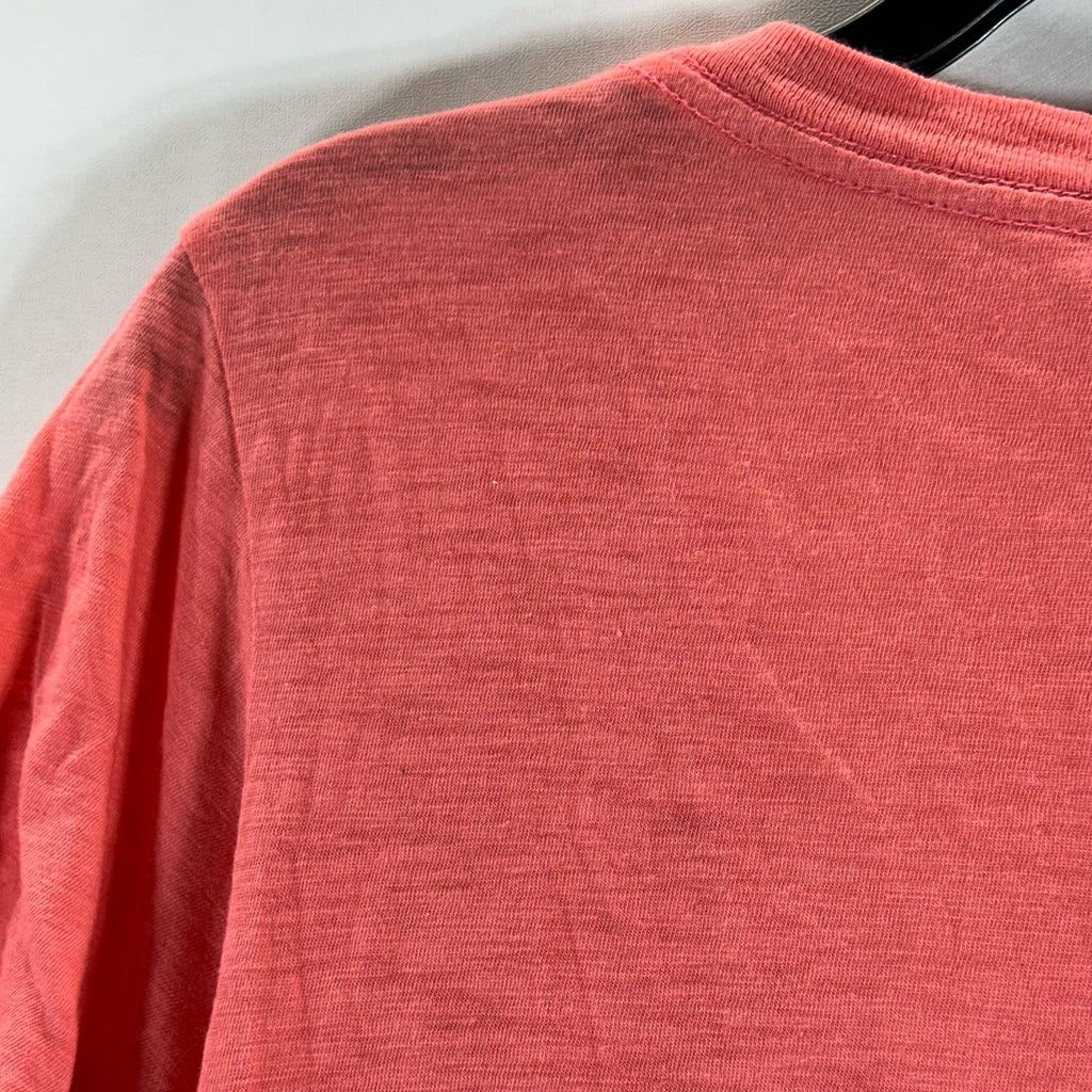 PAIGE Women's Pink Deep V-Neck Casual Short Sleeve Top SZ S