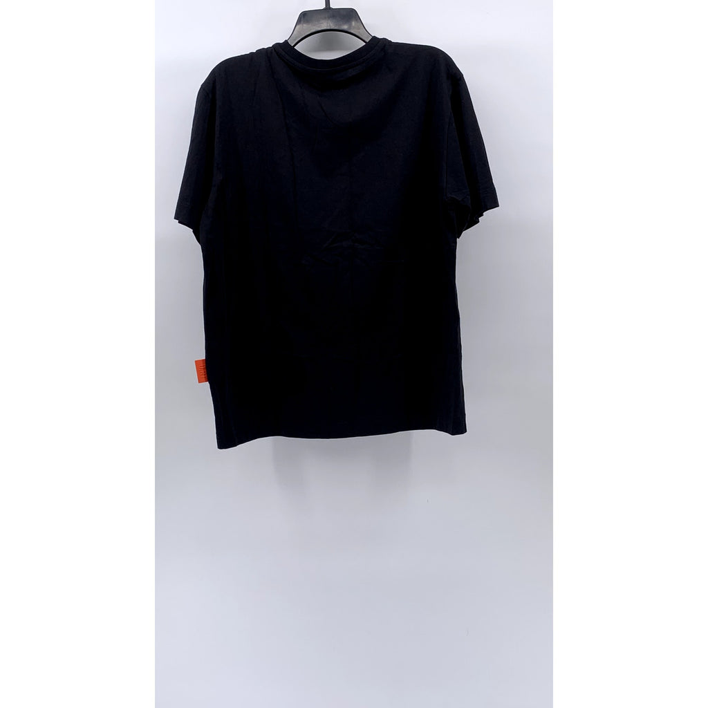 D.RT Men's Black-Multi Advntr Graphic Crewneck Short Sleeve Casual T-Shirt SZ L