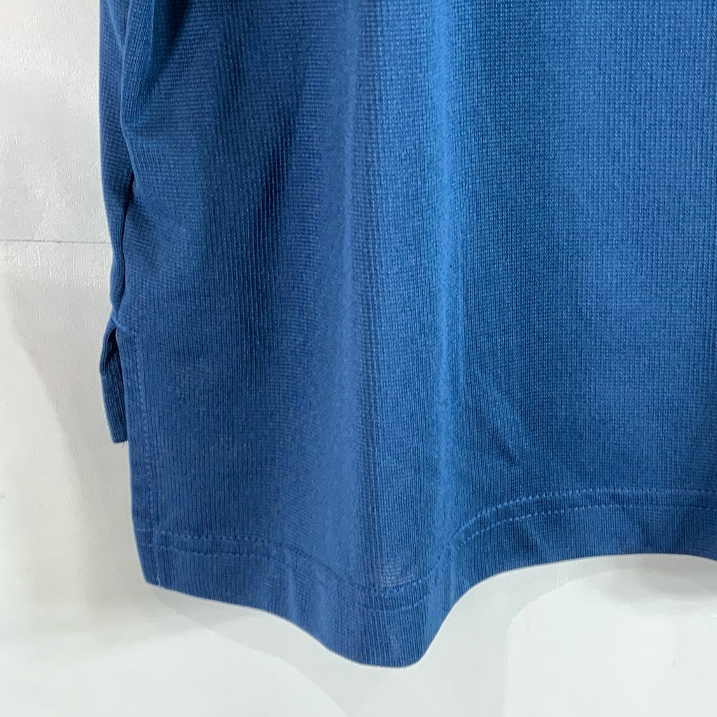 ADIDAS Men's Blue Climalite Textured Regular-Fit Short Sleeve Golf Polo SZ 2XL