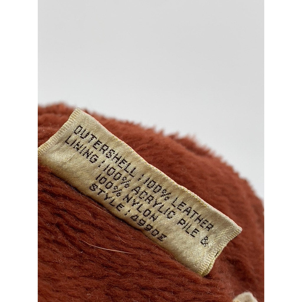 BERMAN'S THE LEATHER EXPERTS Women's Cognac Vintage Leather Belted Jacket SZ 14