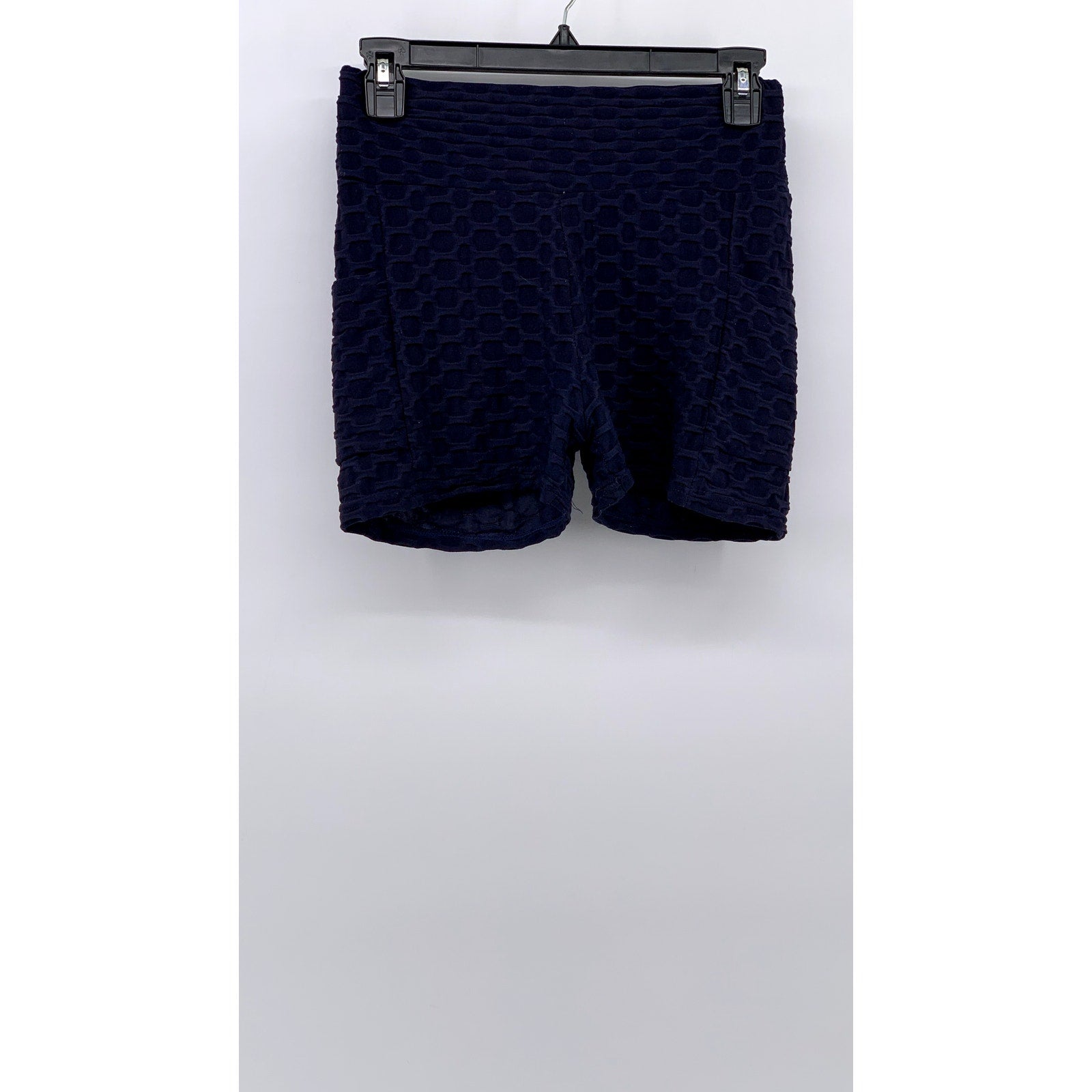 XJBOOST Women's Navy Honeycomb Textured Cinched Shorts SZ S/M