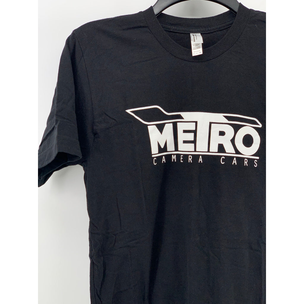 AMERICAN APPAREL Men's Black Casual Crewneck Graphic Short Sleeve T-Shirt SZ S