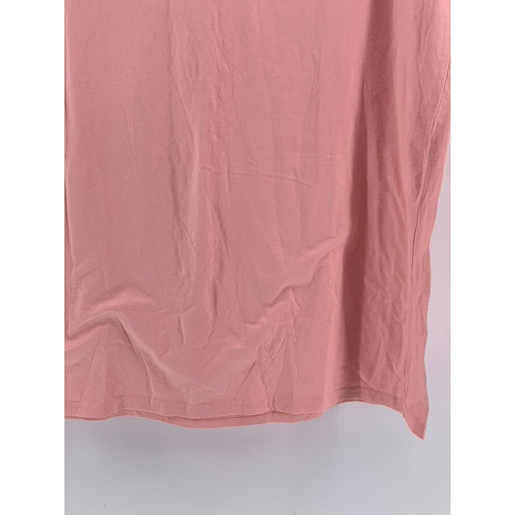 HALLMARK Women's Light Pink Graphic V-Neck Short Sleeve Sleep Shirt SZ OS