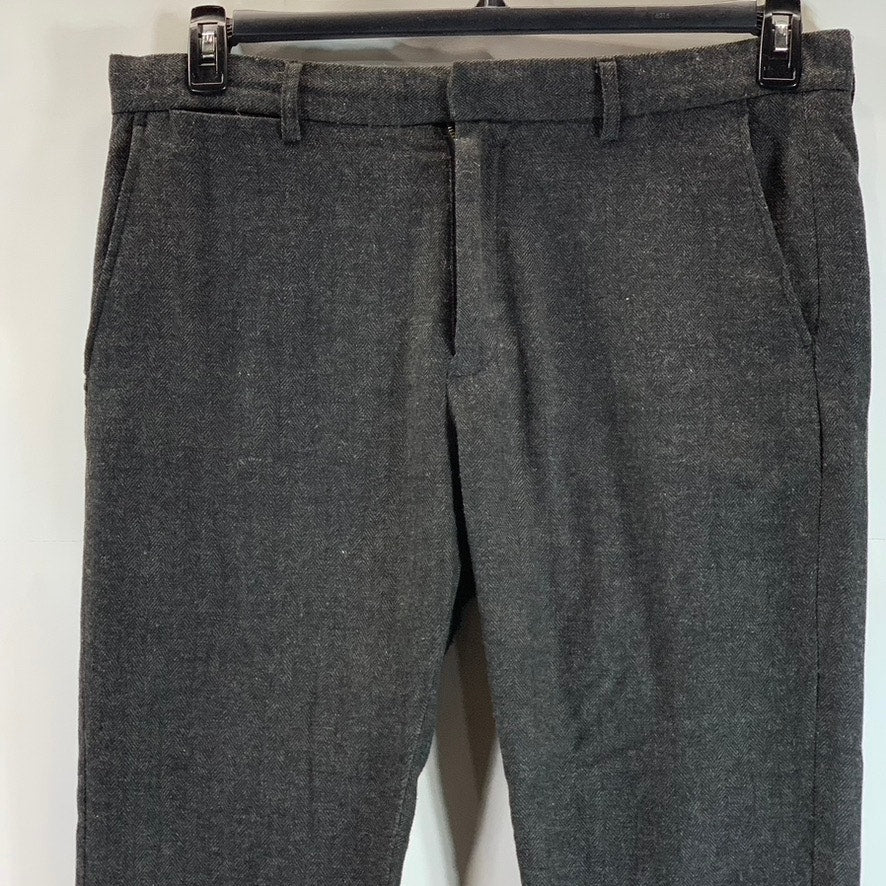 GOODFELLOW & CO Men's Charcoal Herringbone Slim-Fit Pant SZ 36X30