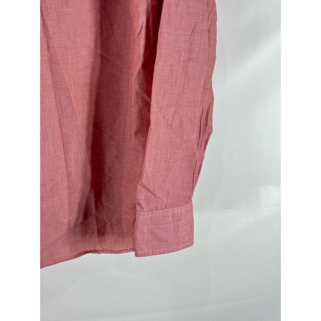 J. CREW Men's Red Slim-Fit Cotton Button-Up Long Sleeve Shirt SZ L