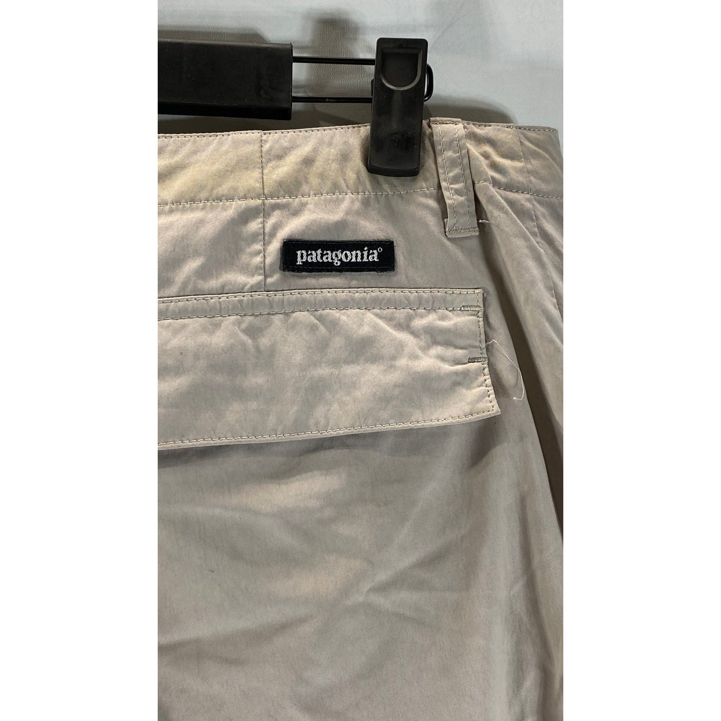 PATAGONIA Women's Tan Mid-Rise Straight-Leg Roll-Tab Cuff Pants SZ 8
