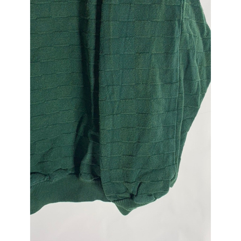 TIMESQUARE Women's Vintage Dark Green Daytona Beach Florida Polo Sweater SZ M