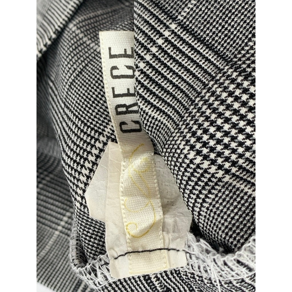 CRECE Women's Gray Plaid Straight Knee-Length Skirt SZ L