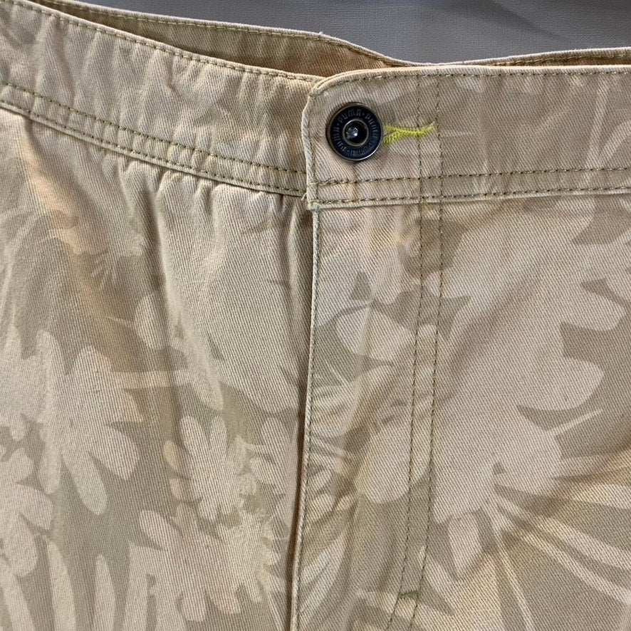 PUMA Men's Tan Tropical Print Regular-Fit Raw Hem Chino Shorts SZ 38