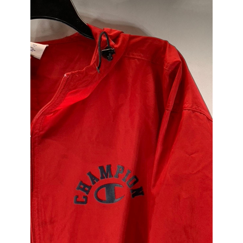 CHAMPION Men's Red UO Exclusive Logo Anorak Pullover Windbreaker Jacket SZ L