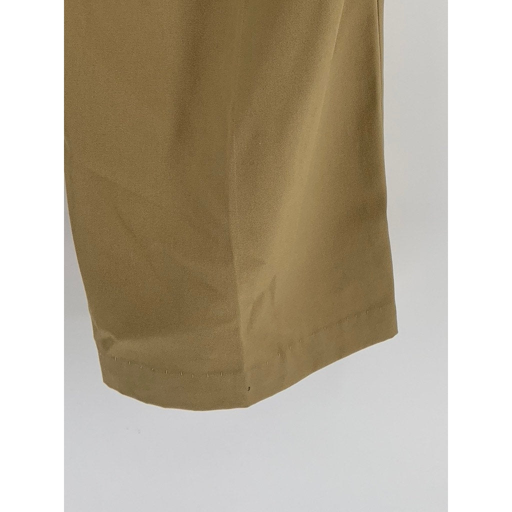 ALAN FLUSSER Men's Tan Solid Regular-Fit Straight Leg Pants SZ 38X30