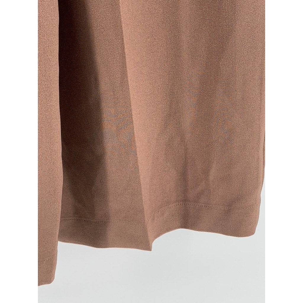 DR2 By Daniel Rainn Women's Brown Relaxed Fit Wide Leg Cropped Pant SZ L