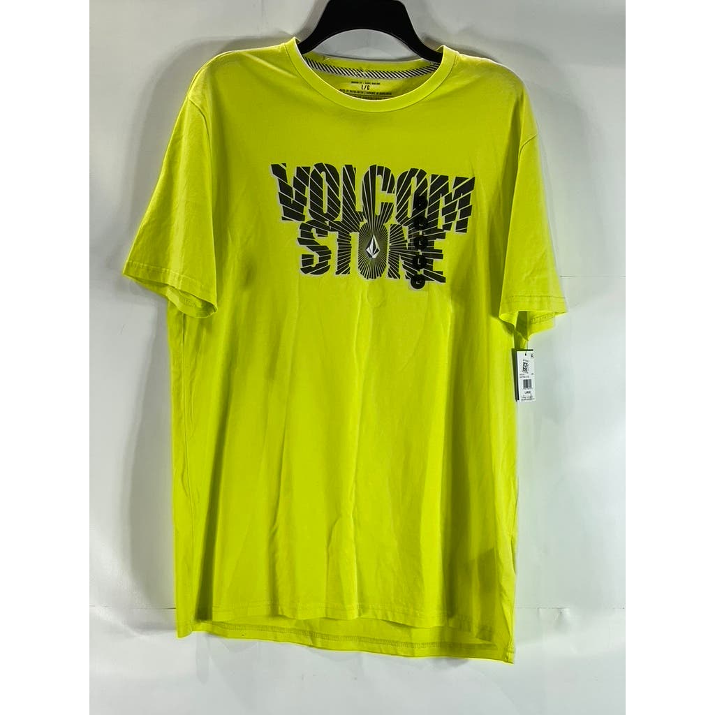 VOLCOM Men's Limeade Crewneck Modern-Fit Shattered Logo Short Sleeve T-Shirt SZL