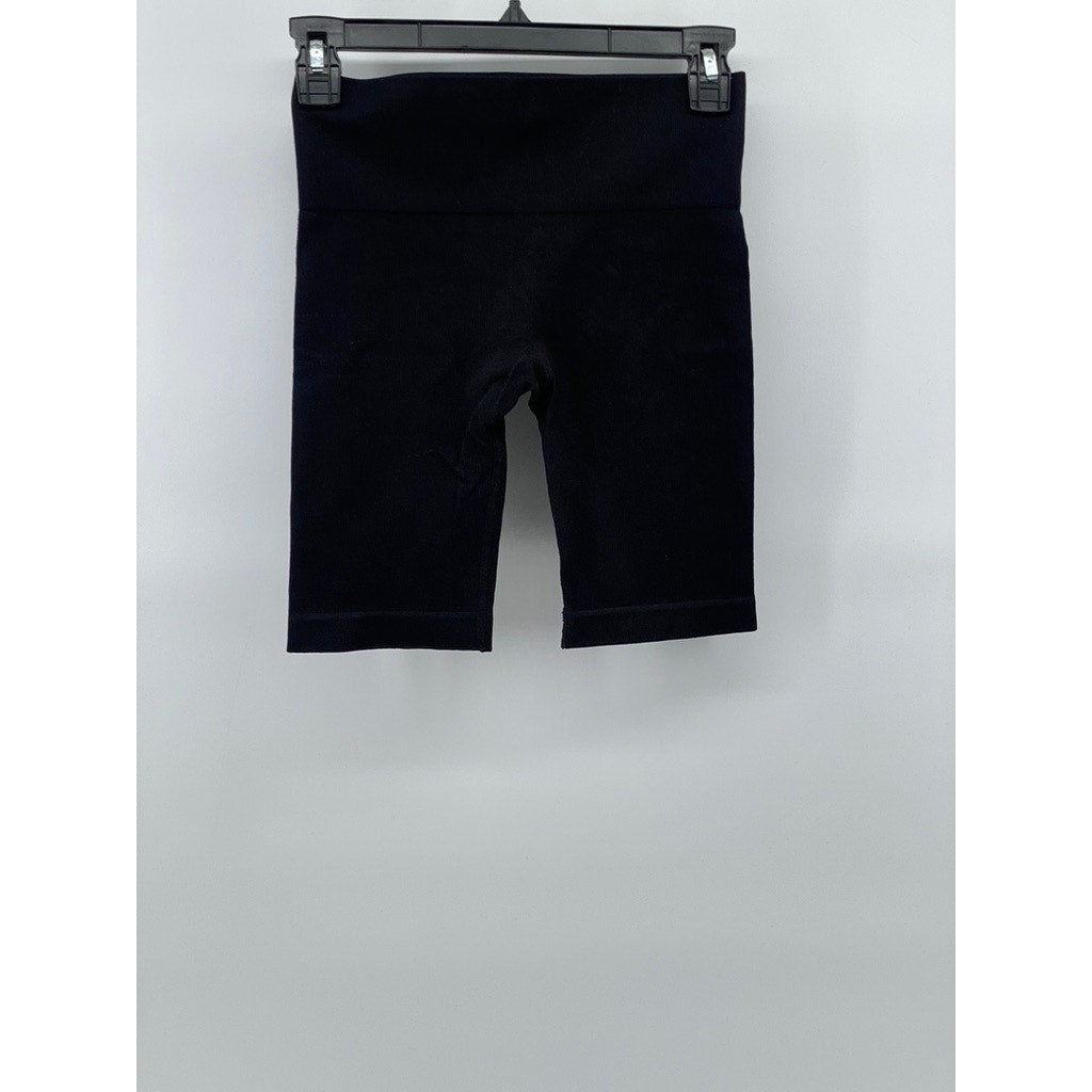 PRIMARK CARES Women's Black Ribbed Compression Pull-On Stretch Biker Shorts SZXS