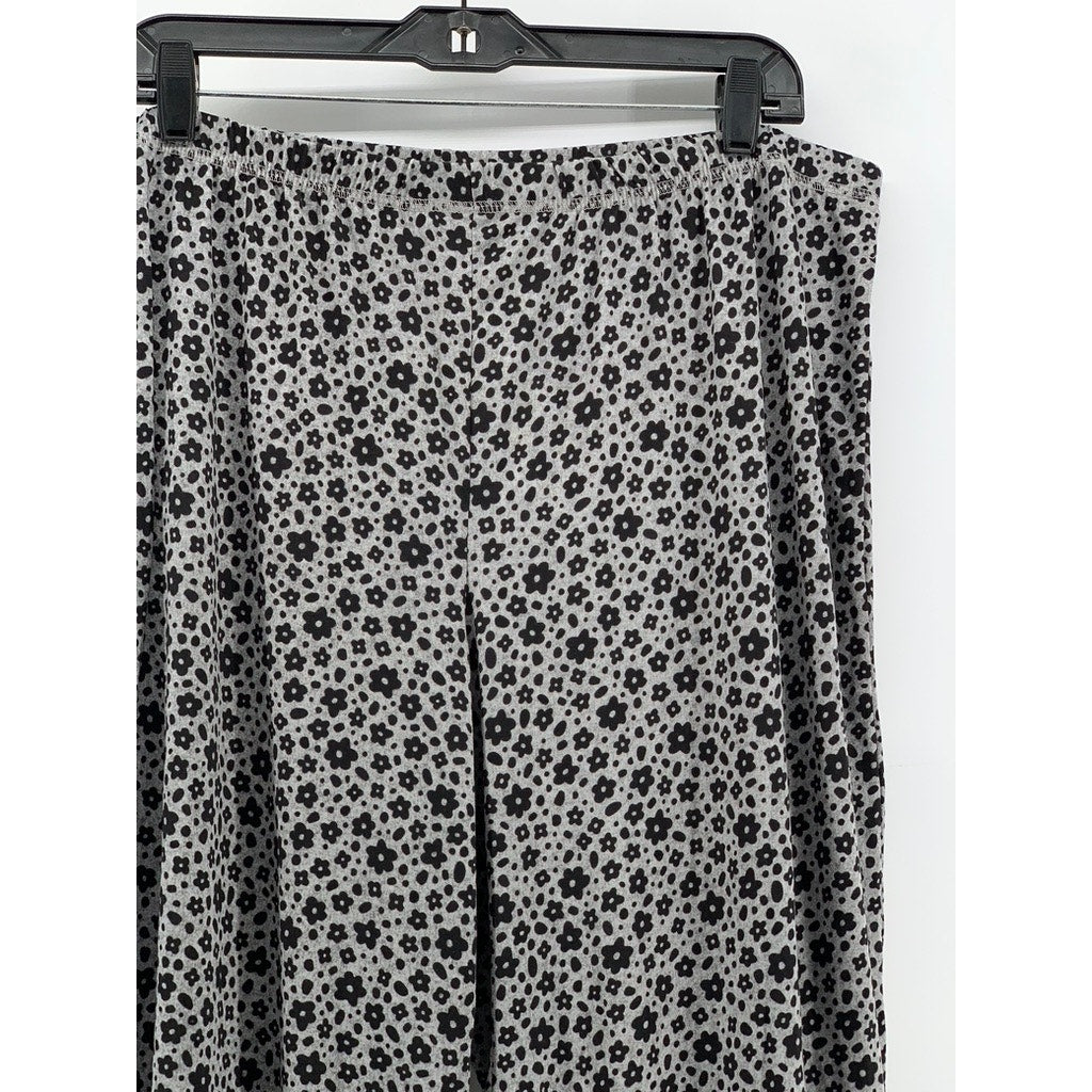 SECRET TREASURES Women's Black-Gray Printed Relaxed Fit Pajama Pants SZ XL